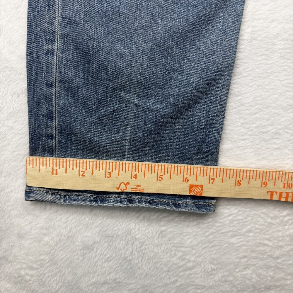 AriZona Jeans Women's Blue Denim Stretch Low-Rise Classic Straight Zip Fly - 9 - Picture 4 of 8